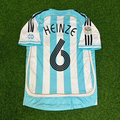 Argentina World Cup 2006 Gabriel Heinze Retro Football Jersey
