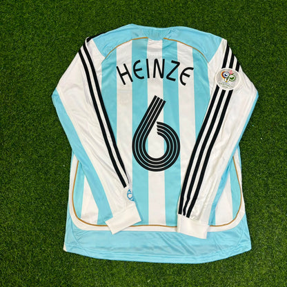 Argentina World Cup 2006 Gabriel Heinze #6 Retro Long Sleeve Football Jersey