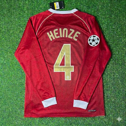 Gabriel Heinze #4 Manchester United 2006 2007 Red Golden Football Jersey