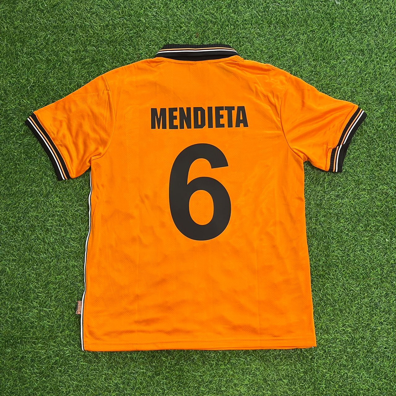 Gaizka Mendieta Valencia 1999 2000 Orange Retro Football Jersey Kit