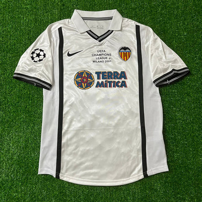 Gaizka Mendieta Valencia 2001 Milano Champions Final Retro Football Jersey Kit