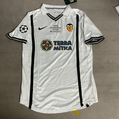 Gaizka Mendieta Valencia 2001 Milano Champions Final Retro Football Jersey Kit