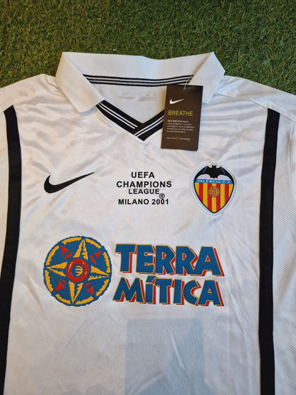 Gaizka Mendieta Valencia 2001 Milano Champions Final Retro Football Jersey Kit