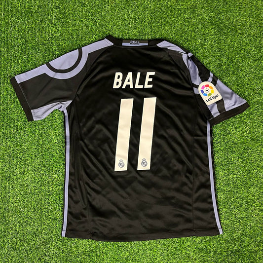 Real Gareth Bale Madrid 2016-2017 Black Jersey Kit Trikot Soccer Kit
