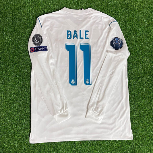 Gareth Bale Real Madrid Champions League Final Kyiv 2018 White Retro Jersey Trikot