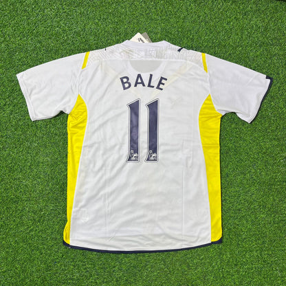 Gareth Bale Tottenham 2009 2010 White Retro Football Jersey