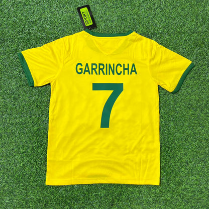 Garrincha Brazil World Cup Football Jersey Kit