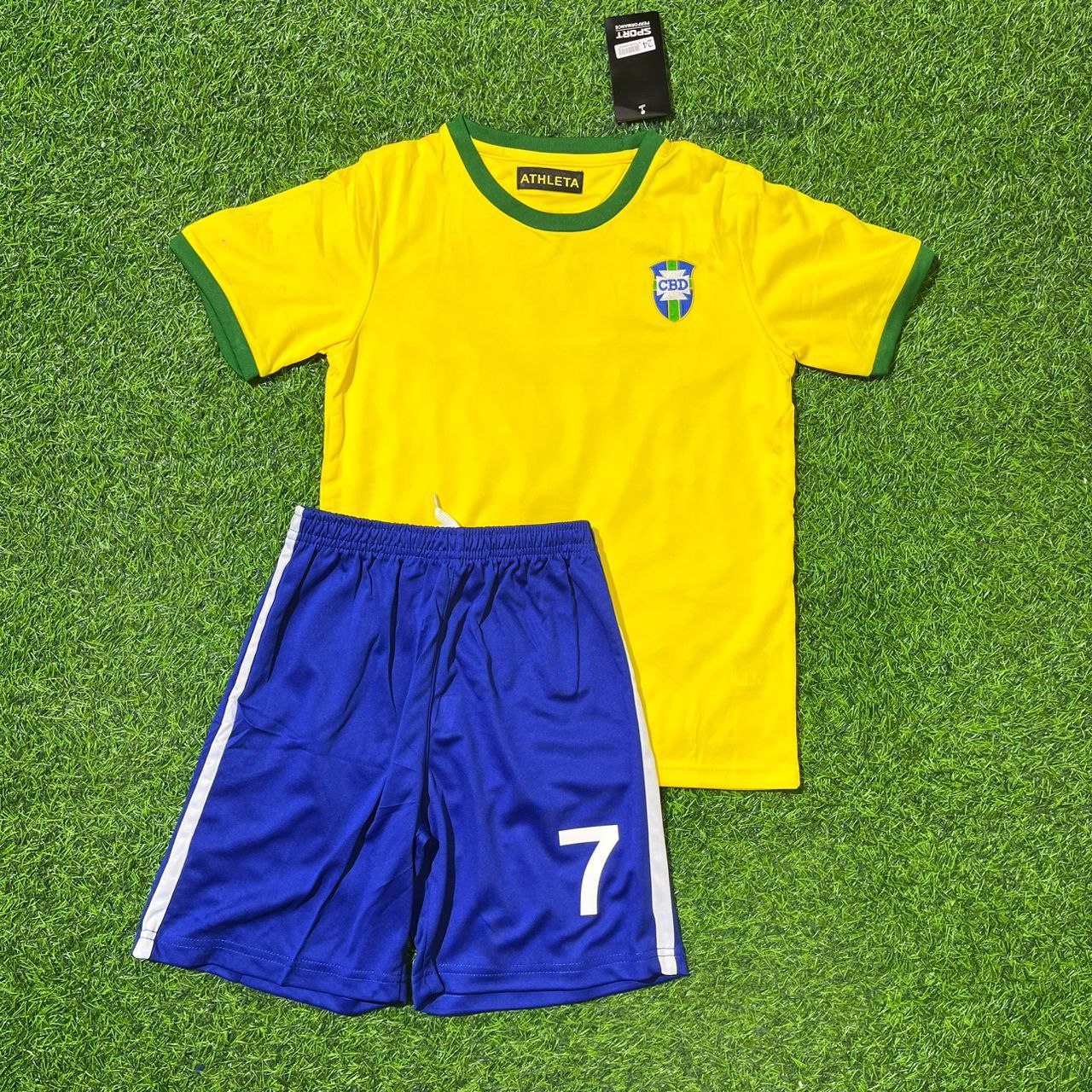 Garrincha Brazil World Cup Kids Football Jersey Kit