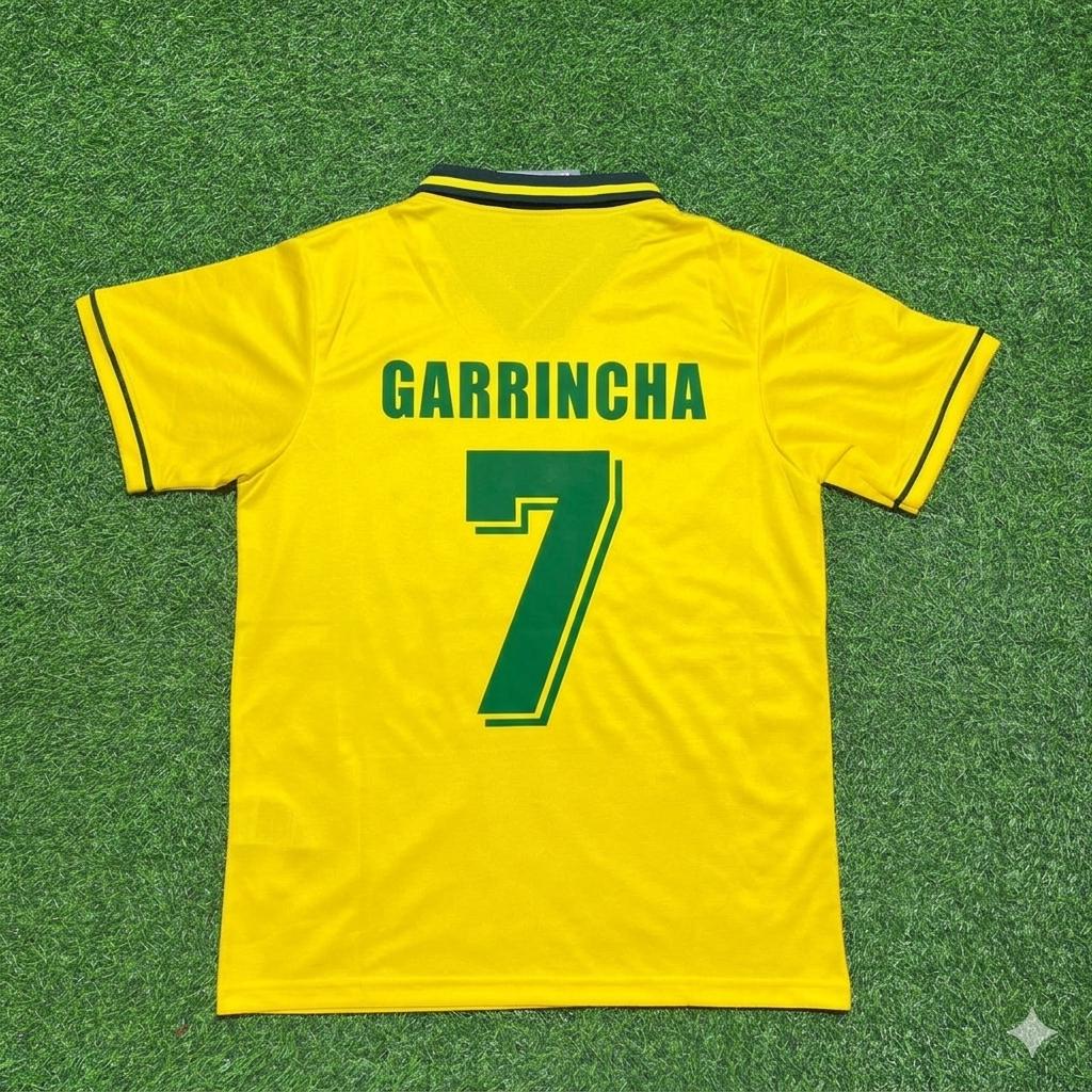 Garrincha #7 Brazil Retro Football Jersey Kit
