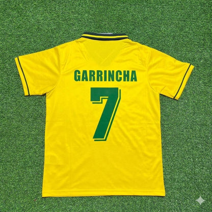 Garrincha #7 Brazil Retro Football Jersey Kit