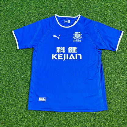 Phil Jagielka #6 Everton Fc Blue Retro Football Jersey Kit
