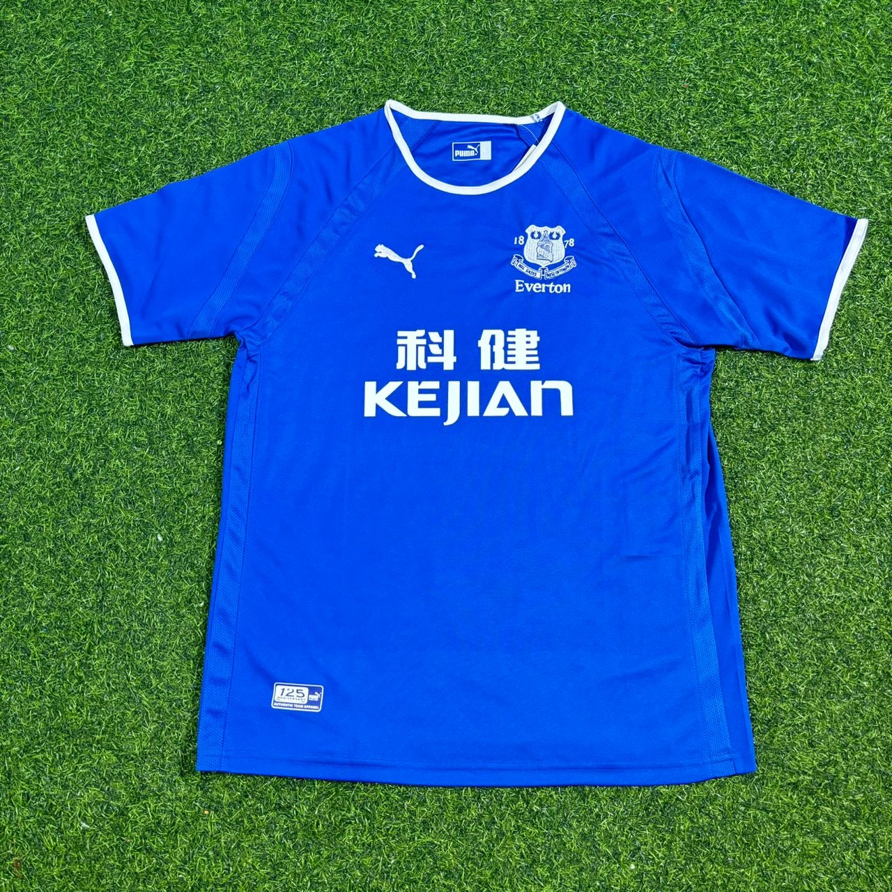 Louis Saha #8 Everton Fc Blue Retro Football Jersey Kit