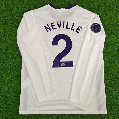 Gary Neville Manchester United 2009 Final Long Sleeve Retro Football Jersey Kit