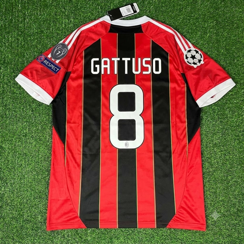 Gennaro Gattuso AC Milan Home Retro Football Jersey Kit