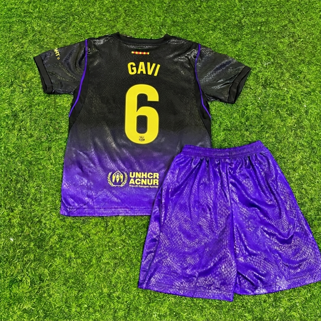 Gavi #6 Barcelona 2027 Away Kids Football Jersey