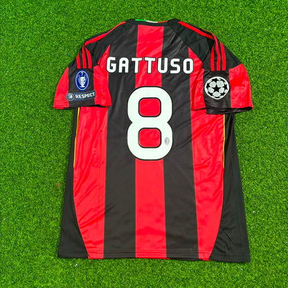 Gennaro Gattuso 8 - Milan 2010/2011 Home Retro Football Jersey