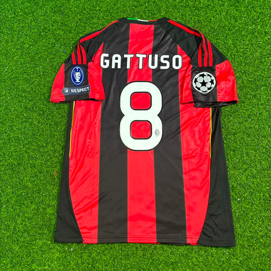 Gennaro Gattuso 8 - Milan 2010/2011 Home Retro Football Jersey