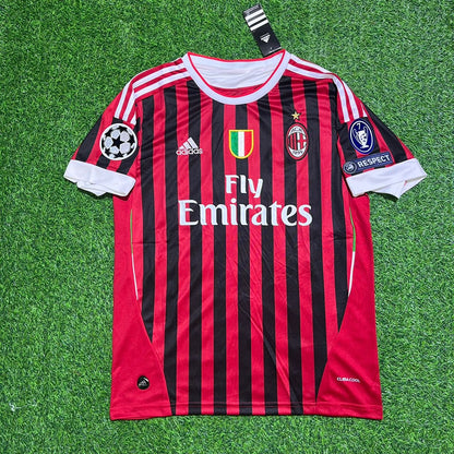 Gennaro Gattuso 8 - AC Milan Home 2011/12 Retro Football Jersey Kit