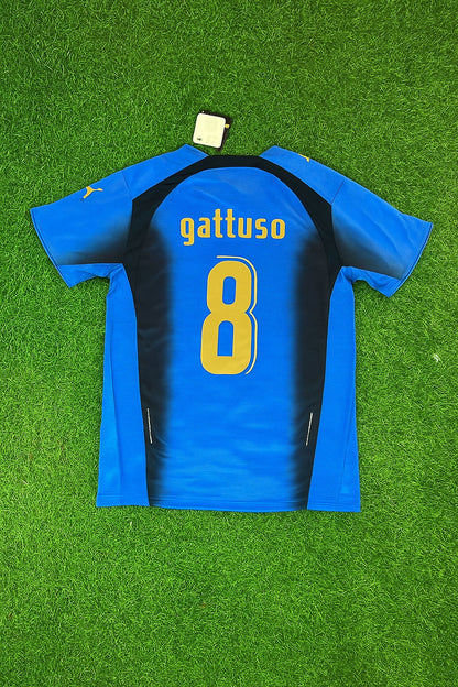 Gennaro Gattuso #8 - Italy 2006 World Cup Final Retro Football Jersey Kit