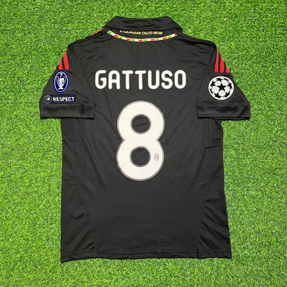 Gennaro Gattuso 8 - Milan Third Kit 2011/12 Retro Football Jersey Kit