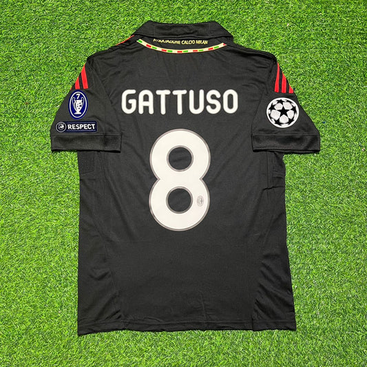 Gennaro Gattuso 8 - Milan Third Kit 2011/12 Retro Football Jersey Kit