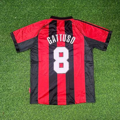 Gennaro Gattuso AC Milan 1999-2000 Retro Football Jersey Kit