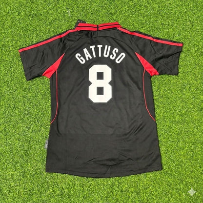 Gennaro Gattuso #8 AC Milan 2000-2001 Away Retro Football Jersey Kit