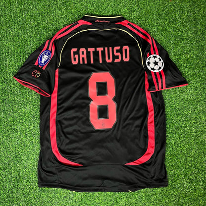Gennaro Gattuso Milan 2006 2007 Retro Football Jersey Kit