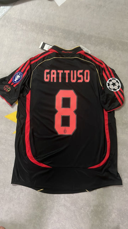 Gennaro Gattuso Milan 2006 2007 Retro Football Jersey Kit