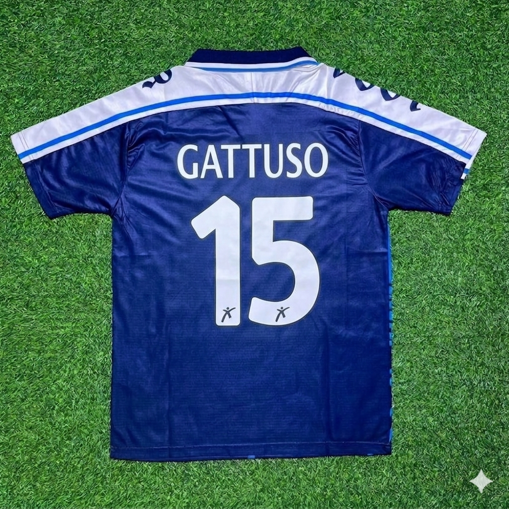Gennaro Gattuso Perugia 1994-1995 Retro Blue Football Jersey Kit