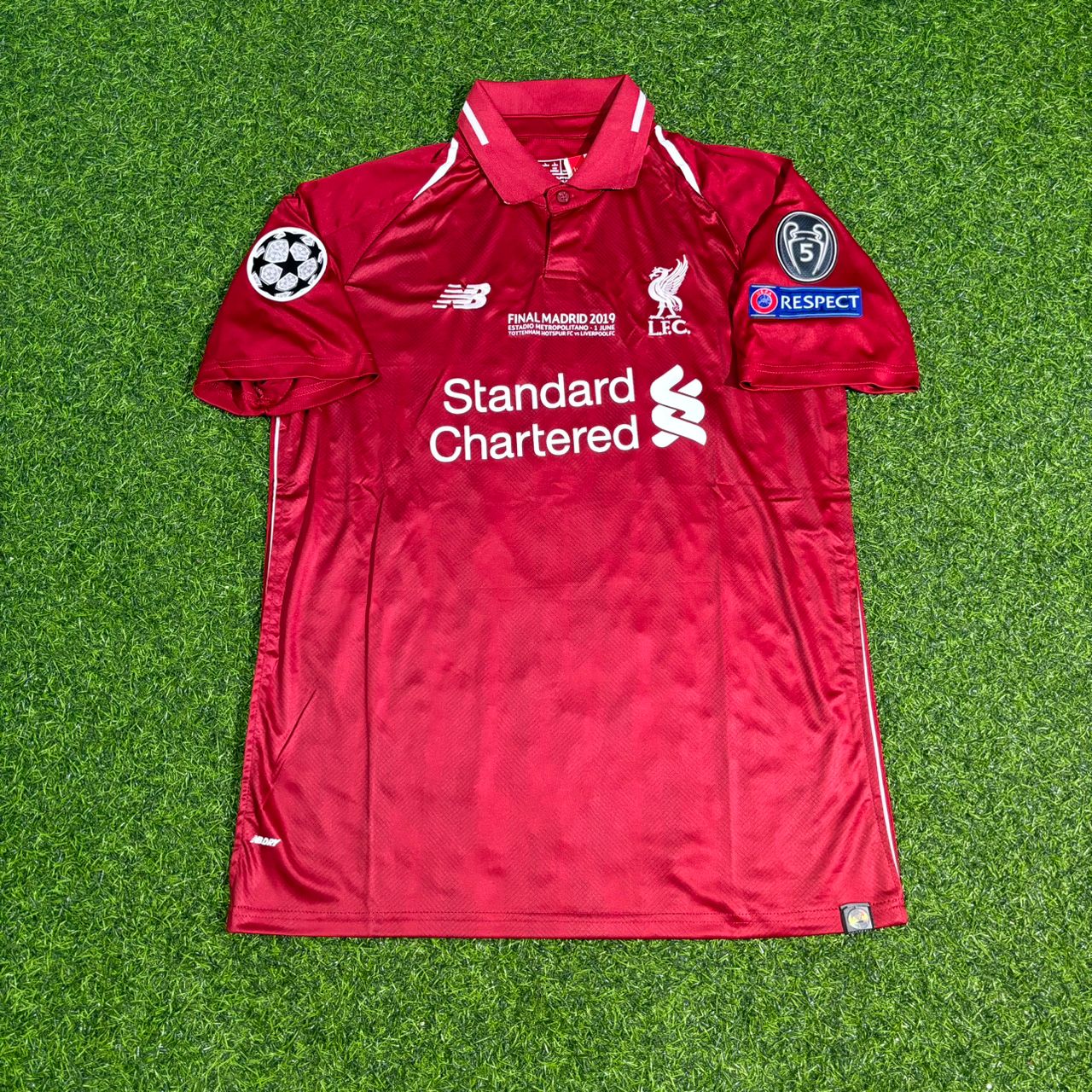 Georginio Wijnaldum Liverpool 2019 CL Final Retro Football Jersey Kit