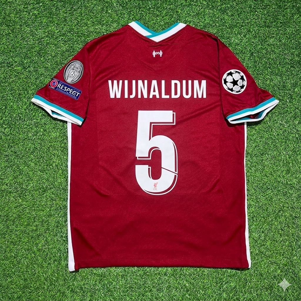 Georginio Wijnaldum 5# Liverpool 2019 2020 Home Retro Football Jersey Kit