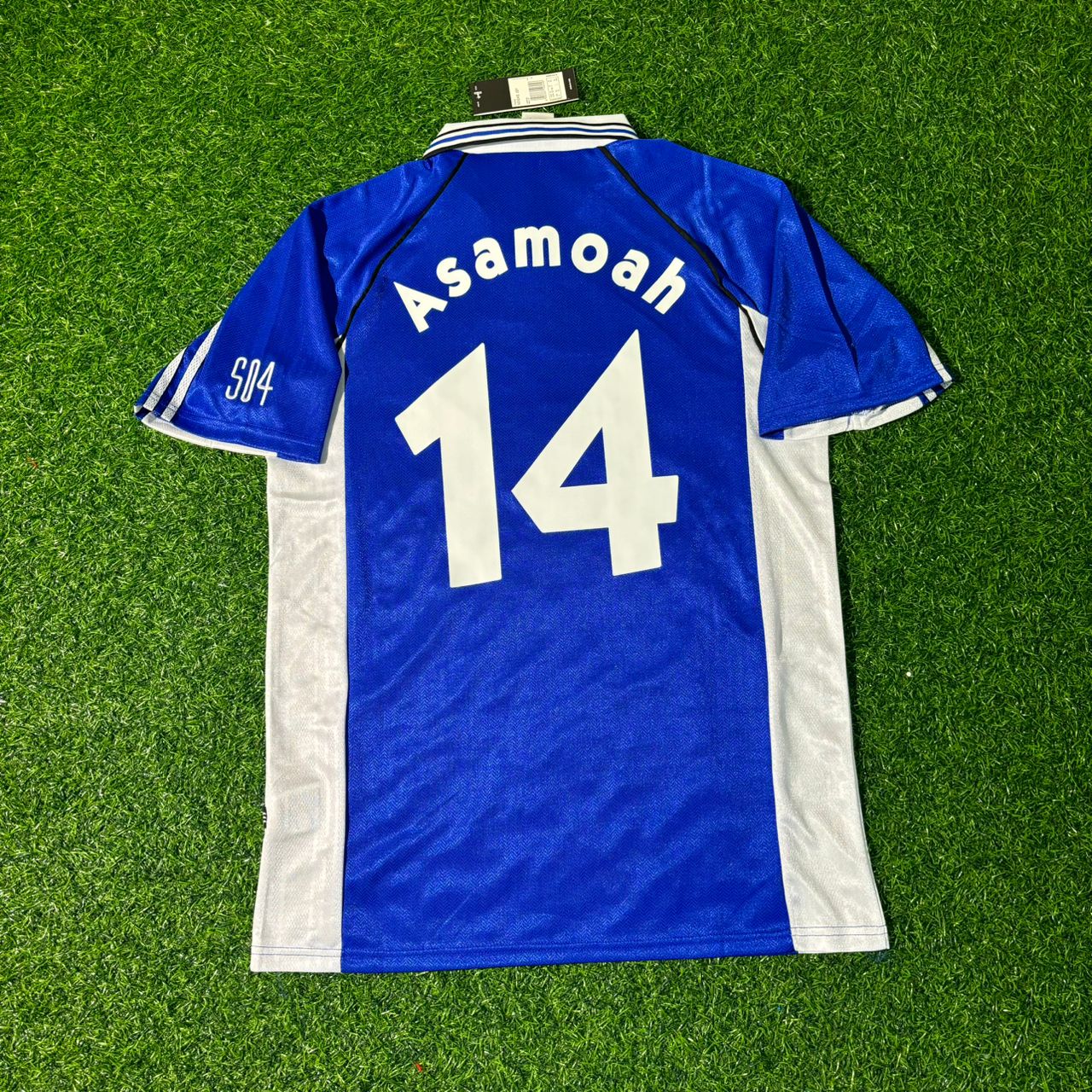 Gerald Asamoah FC Schalke 04 1999/2000 Blaues Heimtrikot Retro Fußballtrikot Jersey