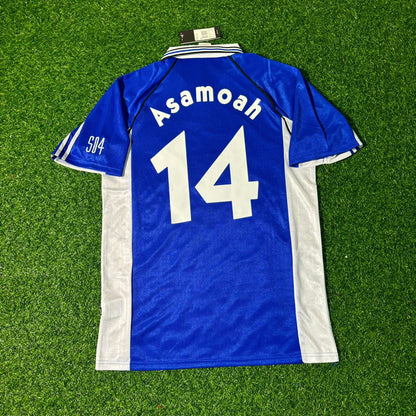 Gerald Asamoah FC Schalke 04 1999/2000 Blaues Heimtrikot Retro Fußballtrikot Jersey