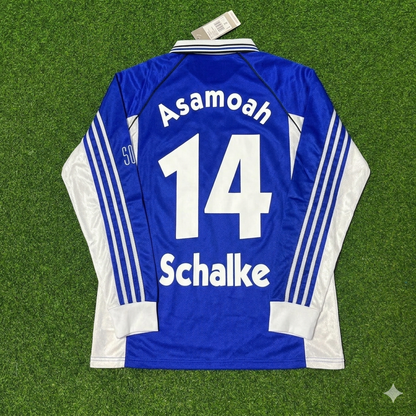 Gerald Asamoah #14 Schalke 04 1998-2000 Langarm Retro Fussballtrikot Jersey