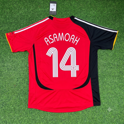 Germany World Cup 2006 Gerald Asamoah Away Red Black Retro Football Jersey