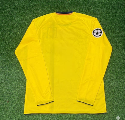 FC Barcelona 08/09 Season Yellow Away Retro Football Jersey