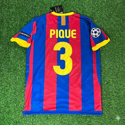 Gerard Pique 3- Barcelona 2011 London Final Football Jersey