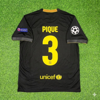 Gerard Pique #3 Barcelona 2013-2014 Black Retro Football Jersey Kit