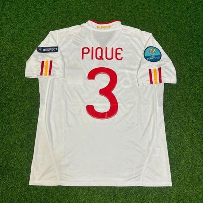 Gerard Pique Spain EURO 2012 Final Retro Football Jersey