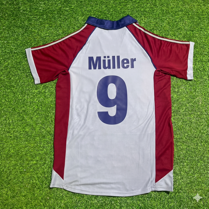 Gerd Müller #9 FC Bayern München Auswärts Retro Fußballtrikot Grau Jersey