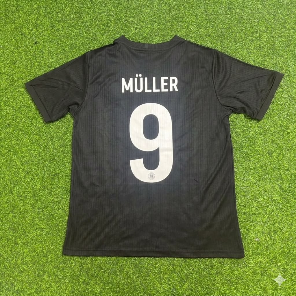 Gerd Müller Germany 125 Years Special Black Football Jersey Kit