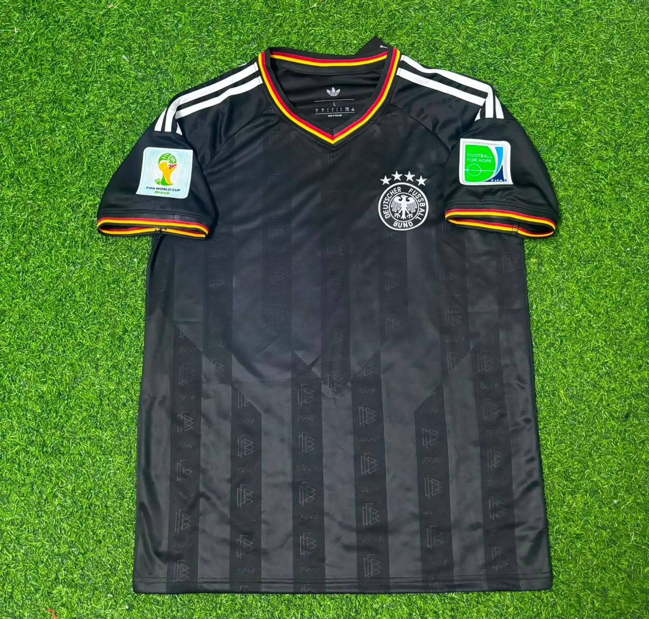 Germany World Cup 2014 Special Edition Black Retro Football Jersey