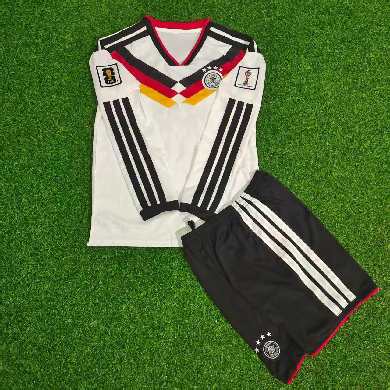 Germany World Cup 2026 Kids Long Sleeve Home Football Jersey Kit