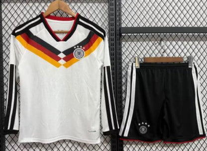 Germany World Cup 2026 Long Sleeve Home Kids Football Jersey Kit