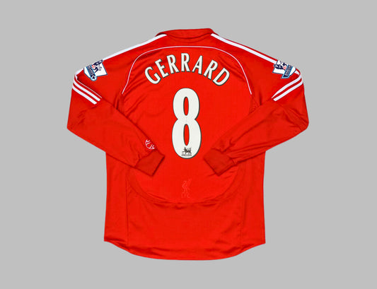 Steven Gerrard Liverpool 2007-2008 Red Retro Kit Jersey Trikot Maillot