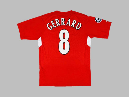 Steven Gerrard 8 – Liverpool 2005 Champions League Final Red Retro Jersey Trikot