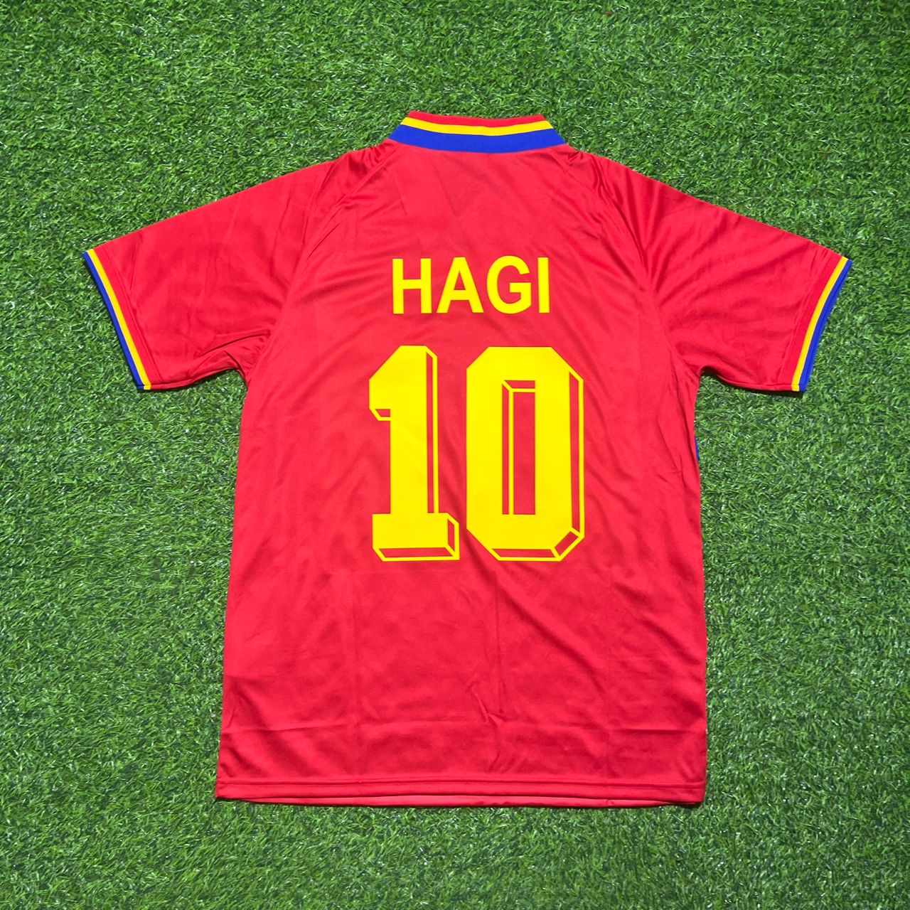 Romania World Cup 1994 Gheorghe Hagi #10 Red Retro Football Jersey
