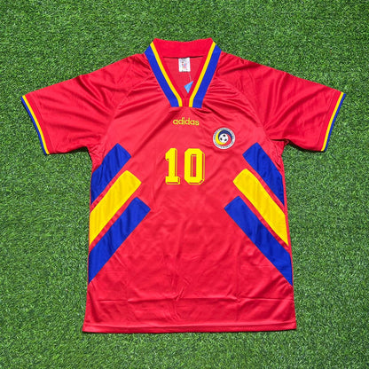 Romania World Cup 1994 Gheorghe Hagi #10 Red Retro Football Jersey