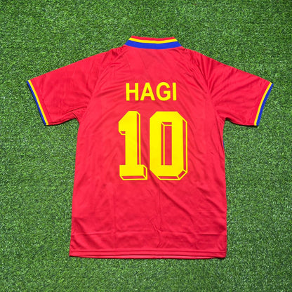 Romania World Cup 1994 Gheorghe Hagi #10 Red Retro Football Jersey